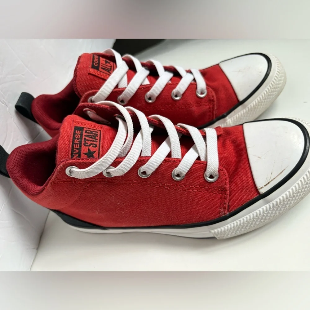 Converse Kids Red and Black All Star Sneakers